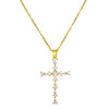 Necklace Pendant Micro Inlaid Zircon Cross Copper Alloy Geometric Electroplating For Women