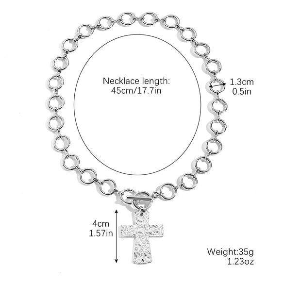 Necklace Pendant Mosaic Rose Cross Zinc Alloy Crystal Beaded Electroplating Simple Irregular
