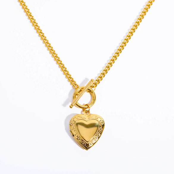 Necklace Pendant Photo Album Opening And Closing Love Copper Heart Shape Natural Style Electroplating Mixed Gemstone Inlay
