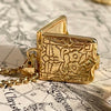 Necklace Pendant Photo Album Opening And Closing Love Copper Heart Shape Natural Style Electroplating Mixed Gemstone Inlay