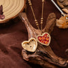 Necklace Pendant Photo Album Opening And Closing Love Shape Heart Copper Mixed Gemstone Setting Electroplating Minimalist Geometric Twist Chain Unisex