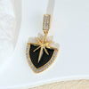 Necklace Pendant Retro Star Black Oil Drop Shield Copper Micropaved Geometric Letters Numbers Text Diy Accessories