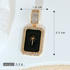 Necklace Pendant Retro Star Black Oil Drop Shield Copper Micropaved Geometric Letters Numbers Text Diy Accessories
