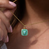 Necklace Pendant Stainless Steel Copper Titanium Steel Geometric Love Electroplated 18K Gold Color Retaining For Women