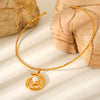 Necklace Pendant Stainless Steel Geometric Open Collar For Women