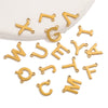 Necklace Pendant Stainless Steel 18K Gold Plated Electroplated Mini Letter Double Hole Jewelry Accessories