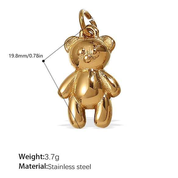 Necklace Pendant 316L Stainless Steel 18K Gold Plated Totem Pattern Jewelry