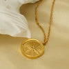 Necklace Pendant 316L Stainless Steel 316L Stainless Steel Geometric Electroplating Vacuum Plating 18K Gold Retro Fashion Women's