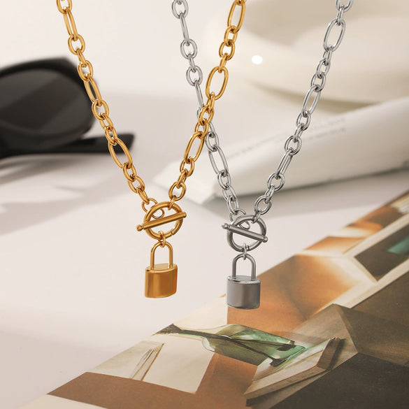 Necklace Pendant Stainless Steel Titanium Steel Women's Light Luxury With Letters Numbers Text Vacuum Plated