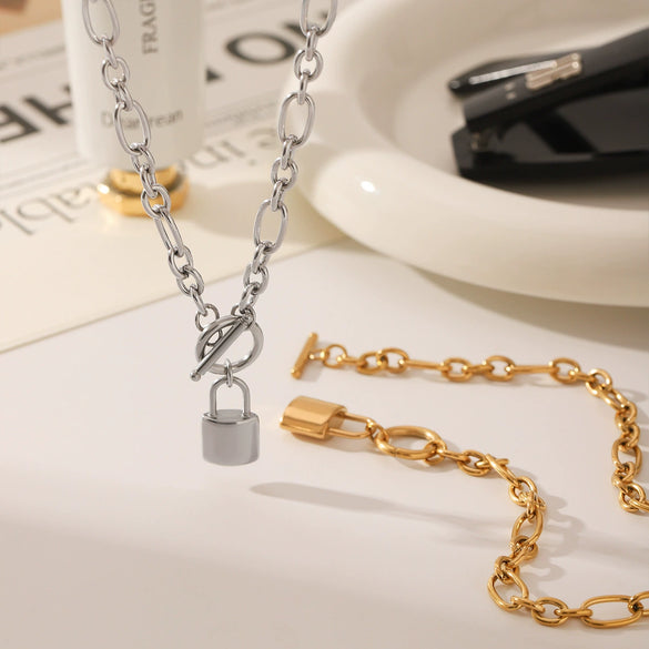 Necklace Pendant Stainless Steel Titanium Steel Women's Light Luxury With Letters Numbers Text Vacuum Plated