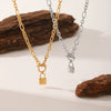Necklace Pendant Stainless Steel Titanium Steel Women's Light Luxury With Letters Numbers Text Vacuum Plated