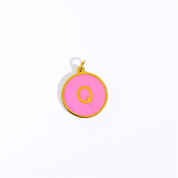 Necklace Pendant Titanium Steel Letter Pattern Gold Inlaid Accessories