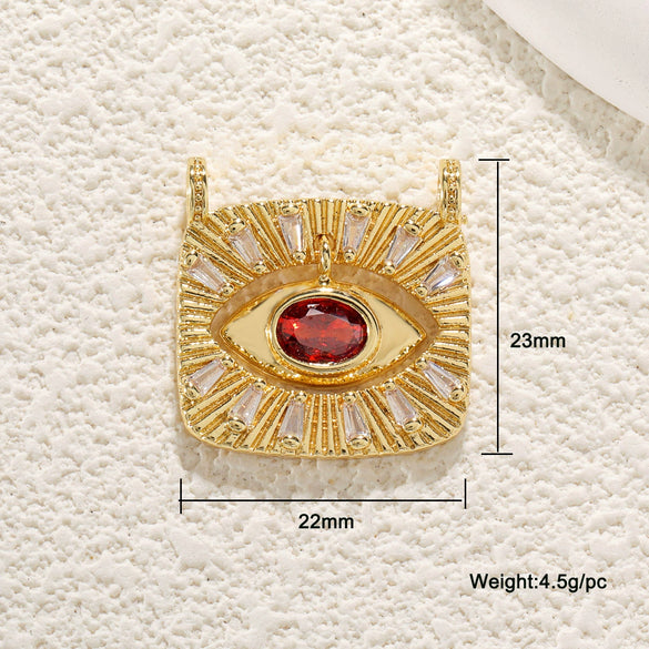 Necklace Pendant Turkish Evil Eye Copper Inlaid Zircon Oil Drop Jewelry