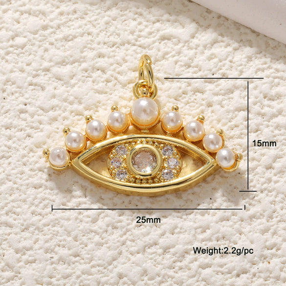 Necklace Pendant Turkish Evil Eye Copper Inlaid Zircon Oil Drop Jewelry