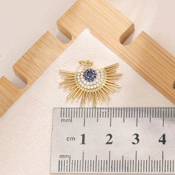 Necklace Pendant Turkish Evil Eye Copper Inlaid Zircon Oil Drop Jewelry