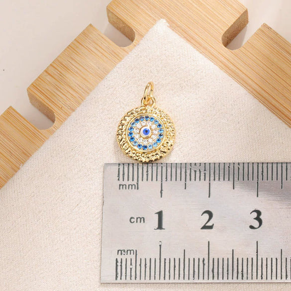 Necklace Pendant Turkish Evil Eye Copper Inlaid Zircon Oil Drop Jewelry