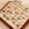 Necklace Pendant Universal Buckle Copper Electroplated Fashion Geometric Heart Flower Leaves Drop Shape Star Accessories