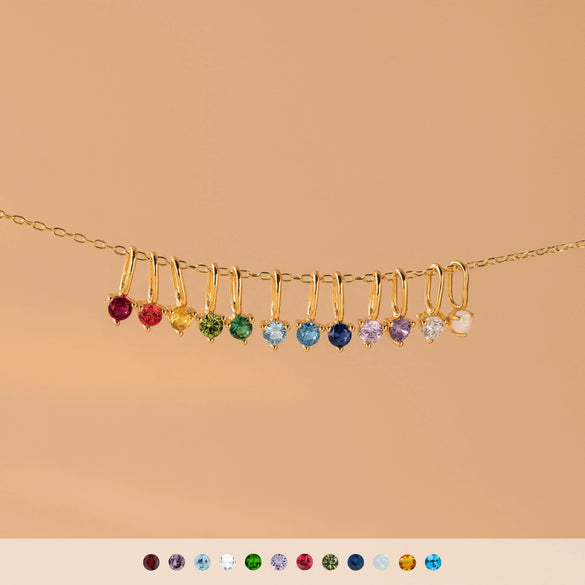 Necklace Pendant Women's Mixed Gemstone Inlay Titanium Steel Geometric Minimalist Accessories
