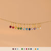Necklace Pendant Women's Mixed Gemstone Inlay Titanium Steel Geometric Minimalist Accessories
