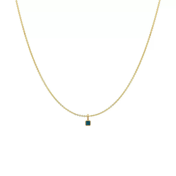Necklace Pendant Women's Mixed Gemstone Setting Titanium Steel Geometric Style Set With Diamonds