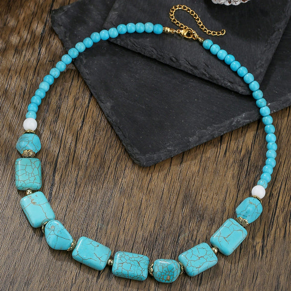 Necklace Pine Stone Alloy Geometric Handmade Punk Hip Hop Style