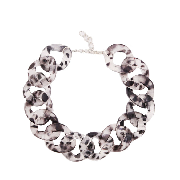 Necklace Plastic Resin Geometric Hiphop Retro Exaggerated Bamboo Chain Choker For Women