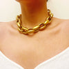 Necklace Plastic Resin Geometric Hiphop Retro Exaggerated Bamboo Chain Choker For Women