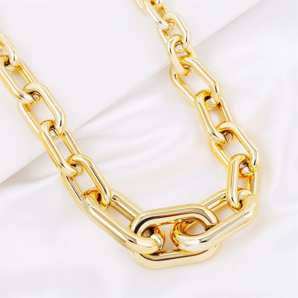 Necklace Plastic Resin Geometric Hiphop Retro Exaggerated Bamboo Chain Choker For Women
