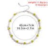 Necklace Plastic Resin Handmade Geometric Hiphop Style Irregular Pearl Yellow Smiley Face Splicing For Men