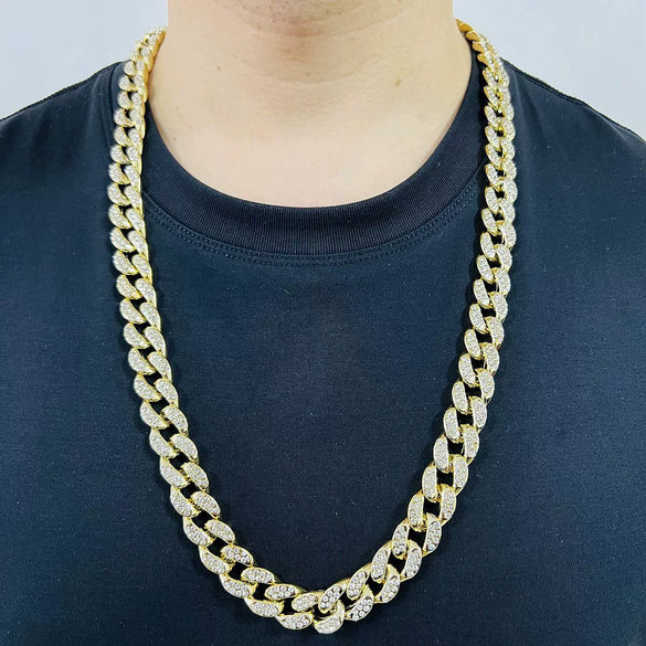 Necklace Plastic Resin Mixed Gem Inlay Geometric Diamond Twisted Chain Unisex Hip Hop Punk Style