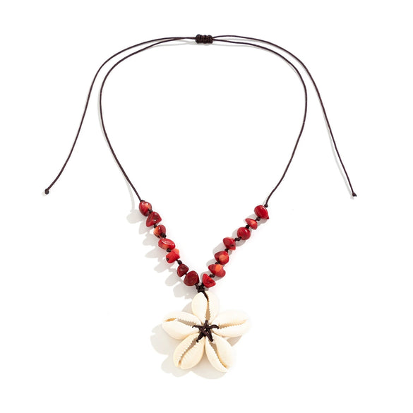 Necklace Plastic Resin Shell Geometric Electroplating Jade Thread
