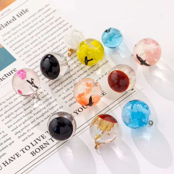 Necklace Plastic Resin Transparent Spherical Luminous Flying Eagle Diy Handmade Epoxy
