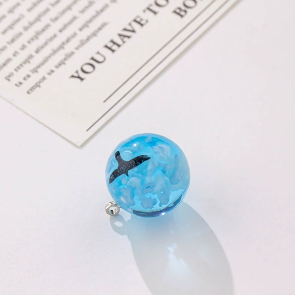 Necklace Plastic Resin Transparent Spherical Luminous Flying Eagle Diy Handmade Epoxy