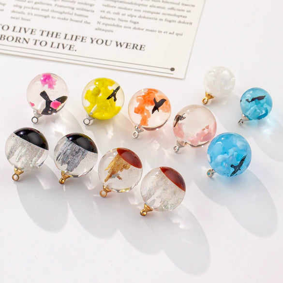 Necklace Plastic Resin Transparent Spherical Luminous Flying Eagle Diy Handmade Epoxy