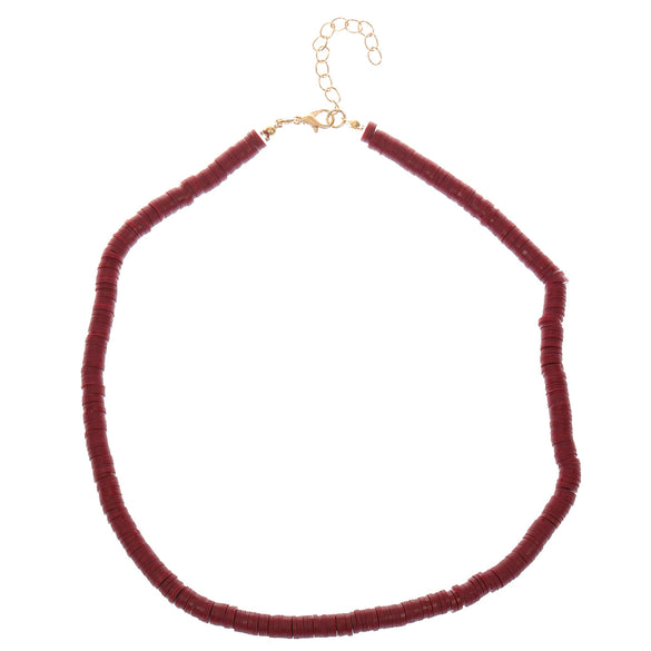 Necklace Polymer Clay Geometric Bohemian Style Electroplating Round
