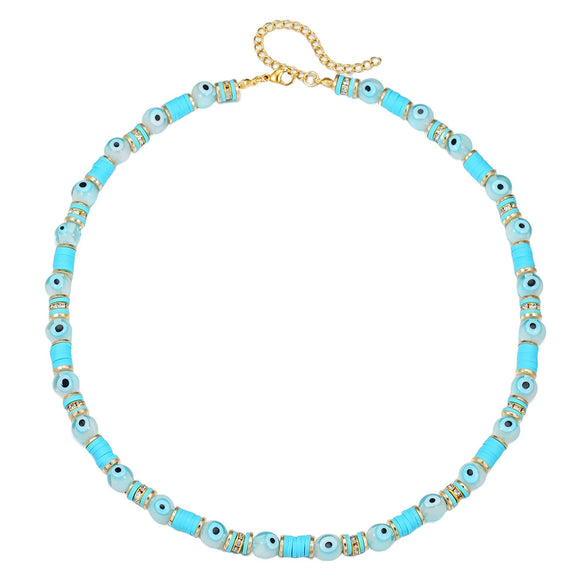 Necklace Polymer Clay Geometric Handmade Devil's Eye For Women