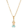 Necklace Princess Sweet Copper Microinlay Goldplated Artificial Gemstones And Semiprecious Stones Pendant
