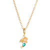 Necklace Princess Sweet Copper Microinlay Goldplated Artificial Gemstones And Semiprecious Stones Pendant