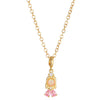 Necklace Princess Sweet Copper Microinlay Goldplated Artificial Gemstones And Semiprecious Stones Pendant
