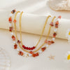 Necklace Rice Beads Handmade Geometric Starfish Pattern Women's