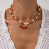 Necklace Rice Beads Handmade Geometric Starfish Pattern Women's