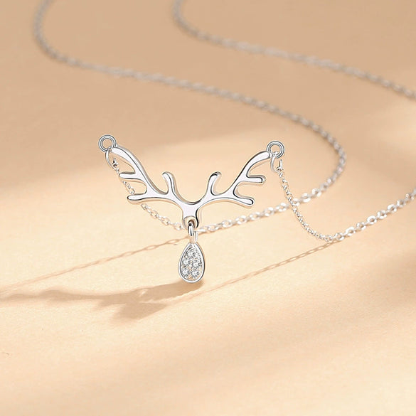 Necklace S925 Silver Geometric Design Cross Chain For Women