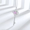 Necklace S925 Silver Geometric High Carbon Diamond Set With Precious Stones Pendant