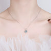Necklace S925 Silver Heartshaped Sixclaw Sixpointed Star Mosan Diamond Electroplating Wave Pattern Jewelry