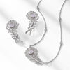 Necklace S925 Silver Inlaid Diamond Geometric Design Women's Elegant Natural Cross Chain