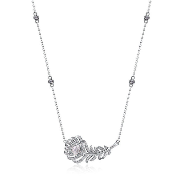 Necklace S925 Silver Inlaid Diamond Geometric Design Women's Elegant Natural Cross Chain