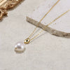 Necklace S925 Sterling Silver Geometric Baroque Pearl Electroplating Women's