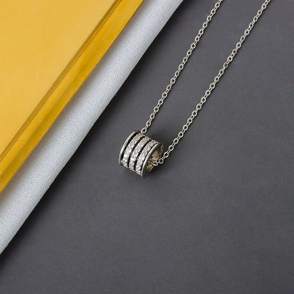 Necklace S925 Sterling Silver Geometric Cross Chain Electroplated Design