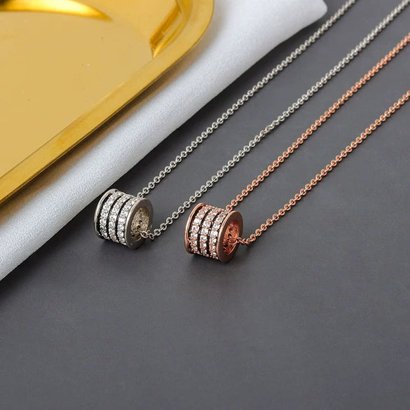 Necklace S925 Sterling Silver Geometric Cross Chain Electroplated Design