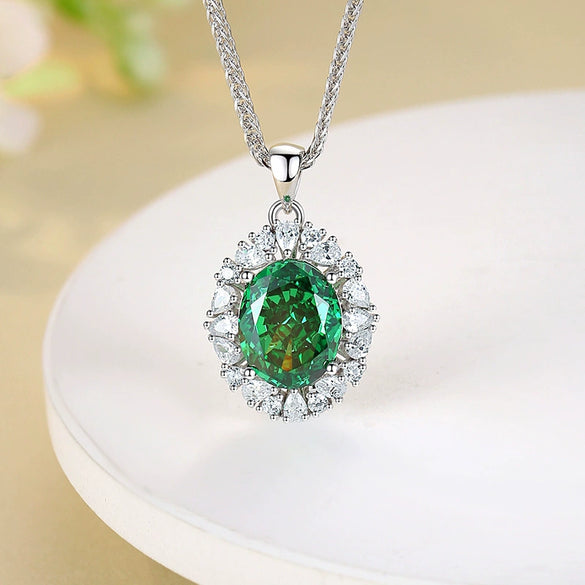 Necklace S925 Sterling Silver Geometric Style Diamond Chopin Chain For Women